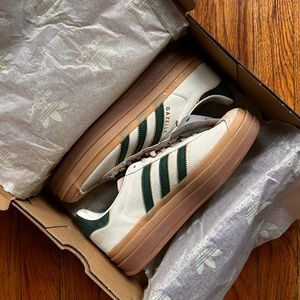 Adidas Gazelle Bold Cream White/ Collegiate Green